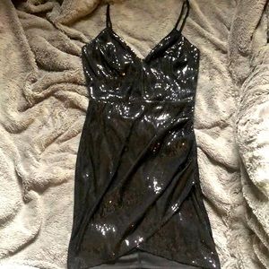 Black sequin dress